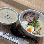 Mitsuba Mi-Na-Ra Shucchoujo - 出張所のつけ麺ダイブS 1200円
                        ☆おまけトッピング付き （味玉選択）