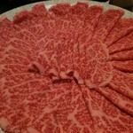 焼肉金山 - 千屋牛しゃぶしゃぶの霜降り肉！！