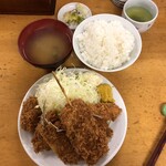 Tonkatsu Ichikatsu - ミックス定食900円+カキフライ220円