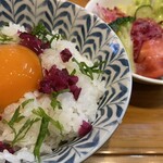 イロハヤラーメン にしむら亭 - ランチＤセット（玉子かけご飯とサラダ）