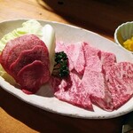 Sumibi Yakiniku Moritsujitei - タン・カルビ・ロース