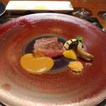 懐石フランス料理 グルマン橘 - 国産牛サーロインの備長炭焼き