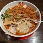 きまぐれ八兵衛 - シビ辛ネギ味噌ラーメン+激辛+大盛。