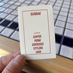 SUNDAE - ショップカード❗️