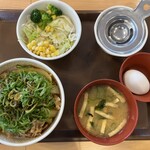 すき家 - ねぎ玉牛丼ランチセット
