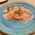 Osteria Benedetta - おけさ柿とブッラータチーズ　14ヶ月熟成生ハム