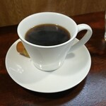 キッチン ブルー グローブ - ホットコーヒーのアップ