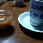 雪詩慕雲 - いただき物の天使のおくりもののムース、雪詩慕雲ブレンド(カップはルイ１４世珈琲を飲んだ時にいただいたカップ。)