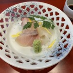 木晴 - 縞鯵、鰤、平目のお造り