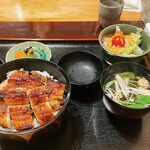 鰻屋かざん | UnagiyaKazan - うな丼　松　吸物・香の物・サラダ付き