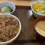 Sukiya - おろしポン酢牛丼　ランチセット