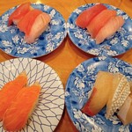 南房総 やまと寿司 - サーモン　まぐろ3貫　鮮魚3貫