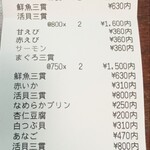 南房総 やまと寿司 - レシート