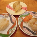 南房総 やまと寿司 - つぶ貝　穴子　活貝3貫