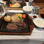 寛屋 - 炭焼じゃがいも黒毛和牛俵ハンバーグとライス