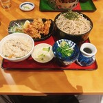 そば吉 - からあげ弁当（ざるそば大盛り）