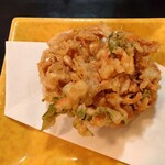 和のごはん みかづき - 熱々のかき揚げ