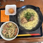 沖縄食堂 芭蕉布 - ソーキそば[ゴーヤー丼set]