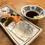 みゆき食堂 - 酢が効いていて美味い〆さば（¥350）