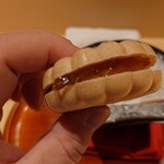 銀座 しのはら - フォアグラとあんぽ柿とウイスキーゼリーの最中