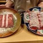 銀座 しのはら - 熊肉と猪豚肉のお披露目