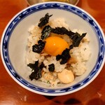 銀座 しのはら - 琵琶鱒と鼈と塩漬け卵黄のご飯