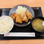 からあげ 縁 - 合盛り定食（秘伝ニンニク）