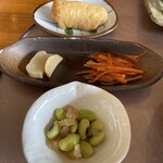 そば処 くらしき - いなり、いぶりがっこ、いかにんじん、数の子