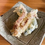 そば処 くらしき - ゲソ天、なす、ピーマン、かぼちゃ