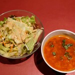 Indo Resutoran Ganjisu - サラダ、スープ