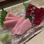 義寿司 - マグロ赤身　トロの刺身