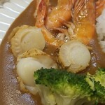 キッチン ブルー グローブ - ベビーホタテは３個です