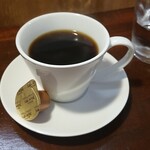 キッチン ブルー グローブ - ホットコーヒーのアップ