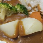 キッチン ブルー グローブ - ポテトのアップ