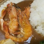 キッチン ブルー グローブ - ソフトシェルシュリンプも３個です