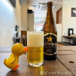 焼肉酒場 叶 - ☺︎瓶ビール(サッポロ) ¥590