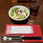 牛の家 - セットサラダ。