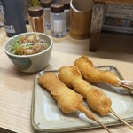 元祖串かつ だるま - 串かつとどて焼きを頂きました♪