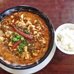 中華麺食堂かなみ屋 - 四川麻婆担々麺（しび辛２）＆ 半ライス