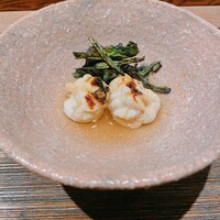 お料理 うち山 - 白子と焦がしほうれん草