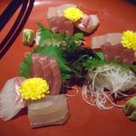 旅籠茶家 かやかや - 造り お造り3種盛り合わせ 