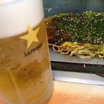 まる麺 - キンキンの生ビール！