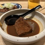 大名古屋酒場 喰海 - 味噌おでん(厚揚げ、こんにゃく)