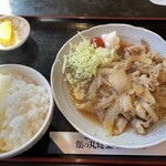 館の丸食堂 - しょうが焼き(単品)+半ライス