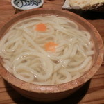 たらいうどん椛や - 「釜揚げうどん」大盛り。470円+大盛り200円＝670円。僕と子供で一緒に頂きました（＾＾）　たっぷりボリューム!!!!