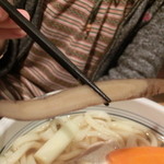 たらいうどん椛や - 「しっぽくうどん」豊富な野菜。②ごぼうが美味しそう!!