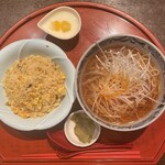 大翔軒 - 高菜明太チャーハンと叉焼ねぎタンメンのハーフ&ハーフ（炒飯普通盛り）