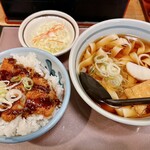 どんきゅう - みそかつ小丼セット（きしめん←並に変更、ご飯大盛り）