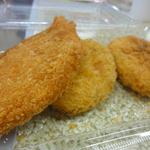 スパー - 左から、メンチ、牛肉、野菜の各種コロッケ