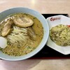 くるまやラーメン - 半チャーハンセット(みそラーメン)、チャーシュー3枚トッピング